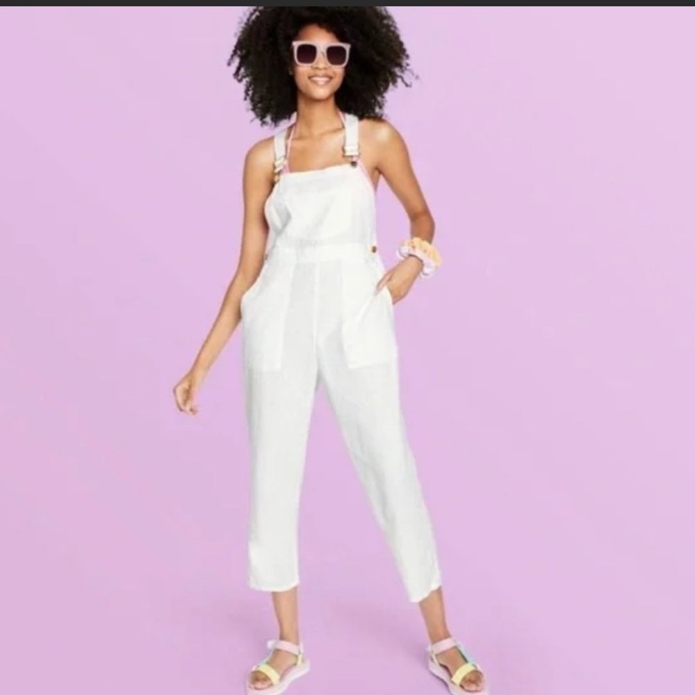 Stoney Clover Lane x Target white overalls (L)